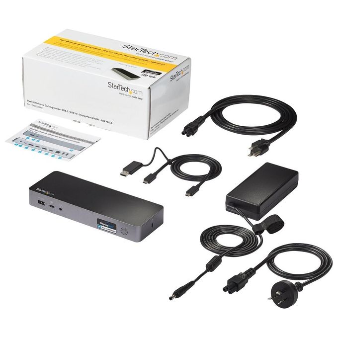 StarTech.com Docking Station Universale per Portatile Dual 4K Usb-C-Usb 3.0 60W PD