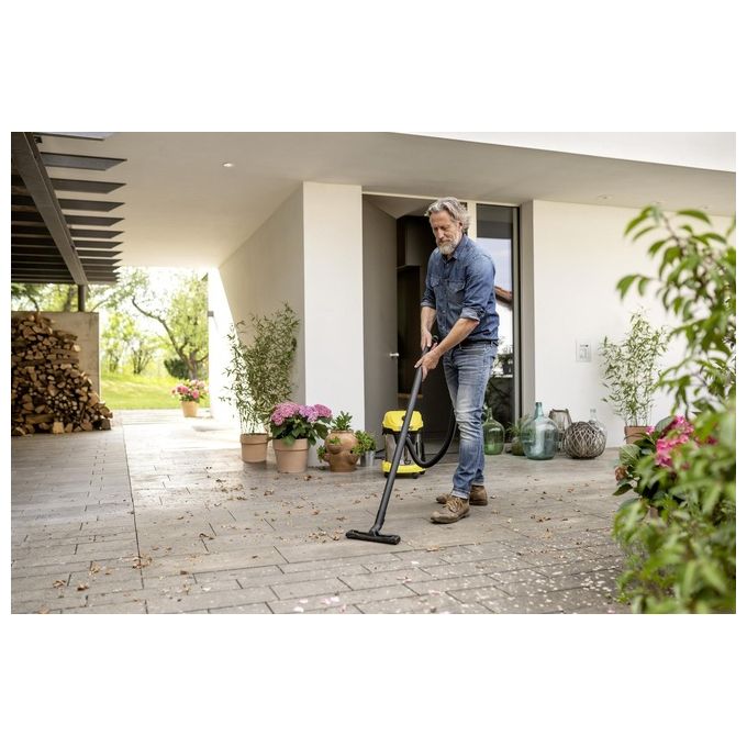 Kärcher 1.628-575.0 WD 3-18 S Aspirapolvere Cilindro Senza Sacchetto 17 L 225 W Batteria 18 V colore Nero Acciaio inox Giallo