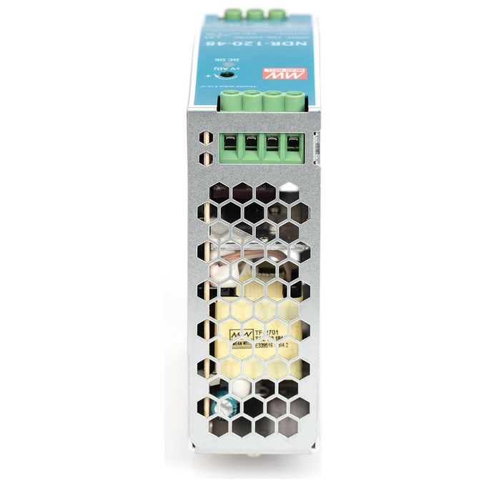 Digitus DN-PWR12048 Alimentatore Industriale 48 V CC 120 W Montabile su Guida DIN colore Verde Argento