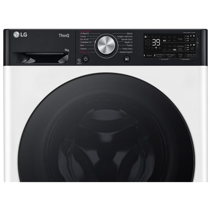 LG F4R7509TSWB Lavatrice 9Kg AI DD Classe Energetica A-10% 1400 Giri TurboWash Autodose