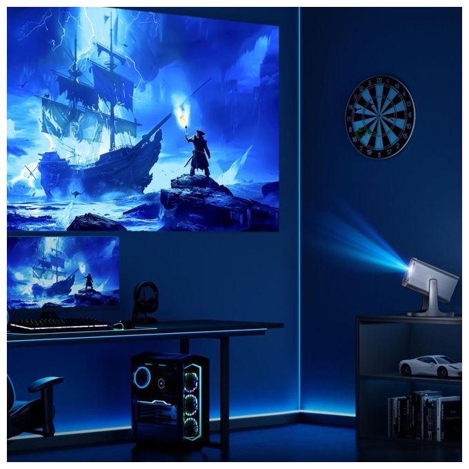 Hisense C2 PRO Videoproiettore Laser 4K UHD 2600 ANSI Lumen Smart VIDAA U7 HDR10+ DTS Virtual X colore Grigio