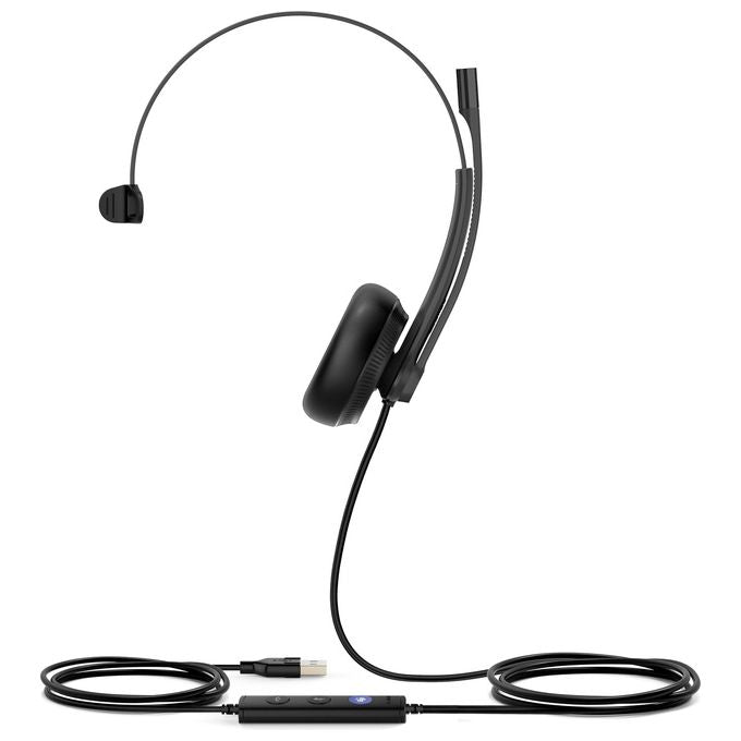 Yealink 1308014 UH34 Cuffia USB Monofonica con Microfono Certificata Microsoft Teams colore Nero
