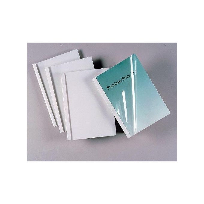 Gbc Cf100 Cartelline Termiche Silk White Dorso 4mm Formato A4 Trasparente Bianco