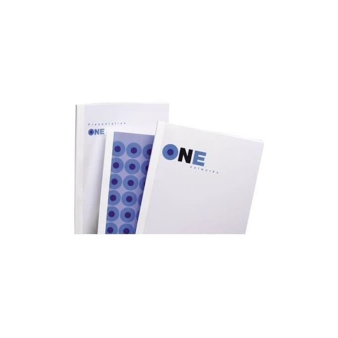 Gbc Cf100 Cartelline Termiche Silk White Dorso 6mm Formato A4 Trasparente Bianco