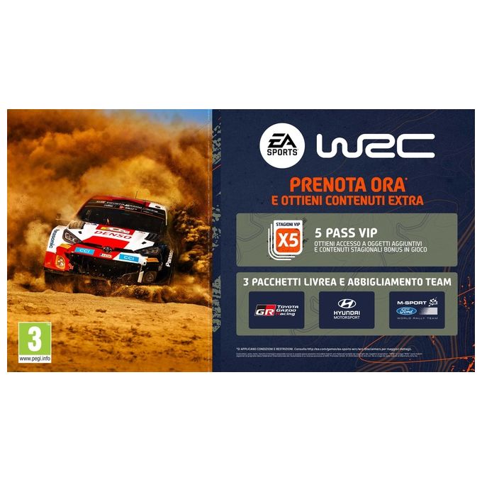 Electronic Arts EA Sports WRC Standard Edition Gioco PS5 FIA World Rally Championship Stagione 2023 70 Veicoli Storici Italiano