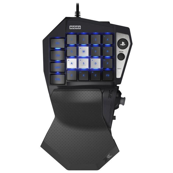 Hori SPF-030U Tactical Assault Commander Tastiera Meccanica per PS5 PS4 e PC con Retroilluminazione LED e Poggiapolsi Regolabile colore Nero