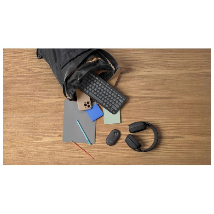 Logitech K380S Pebble Keys 2 Tastiera Wireless Bluetooth QWERTY Italiano Multi-Device Silenziosa colore Grafite