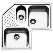 Apell ROAN3IBC Lavello Acciaio inox spazzolato da Incasso ad Angolo Gocciolatoio centrale 2 Vasche e mezza 83x83cm
