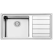 Apell LNP1001IRBC Serie Linear Plus Lavello Acciaio Spazzolato da Incasso Gocciolatoio a Destra 1 vasca 10x50cm