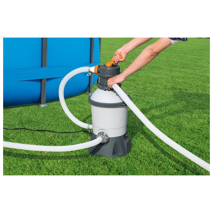 Bestway 58515 Flowclear - Pompa di Filtraggio a Sabbia Per Piscine Fuori Terra, Portata 3.028 Lt-H
