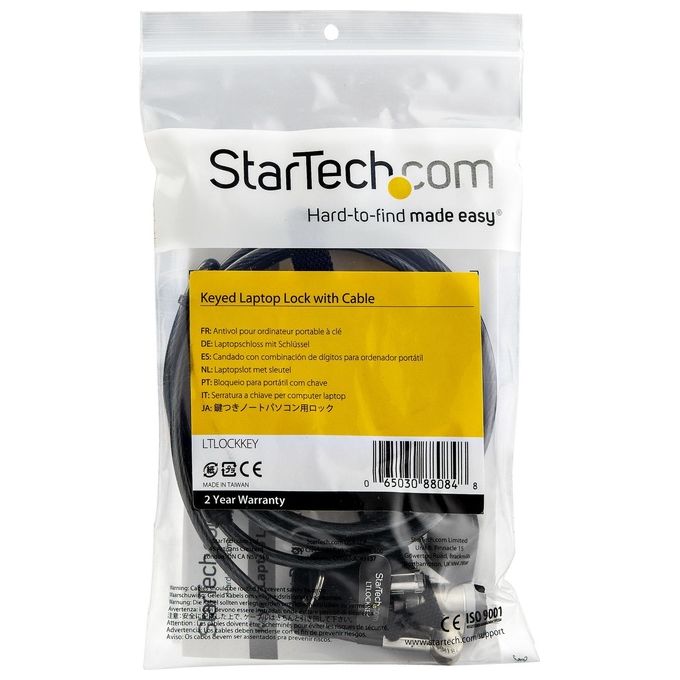 Startech cavo Lucchetto di Sicurezza con Chiave per Laptop - Acciaio