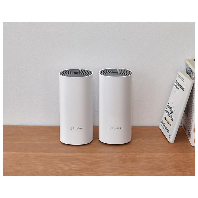 TP-Link Deco E4 2-Pack Router Wireless Dual-Band 2.4GHz-5GHz Fast Ethernet Bianco