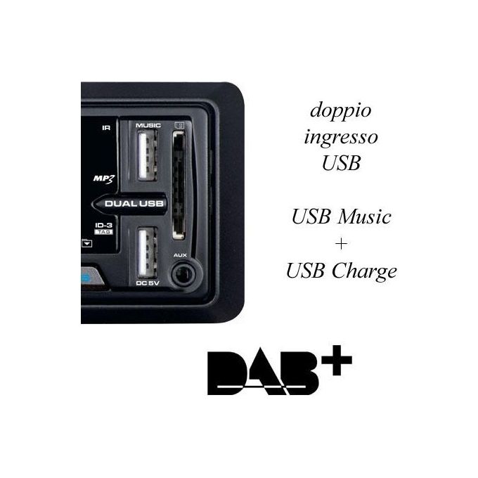 New Majestic Sintolettore Dab-442 Rds Fm Stereo-Dab+ Doppio Usb 180W
