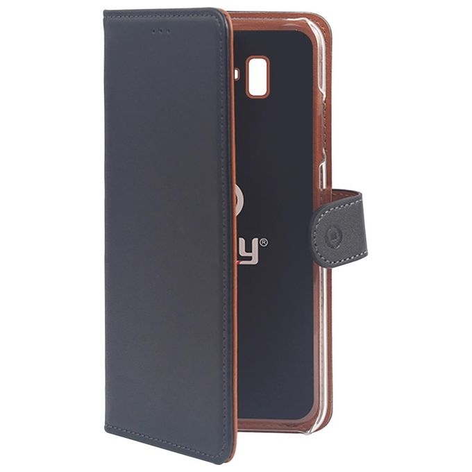 Celly Custodia a Libro per Samsung Galaxy J6+ Nero-Marrone