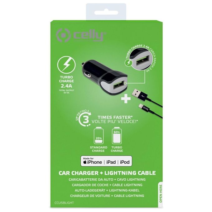 Celly kit Ccusbturbo Usblight Cable black