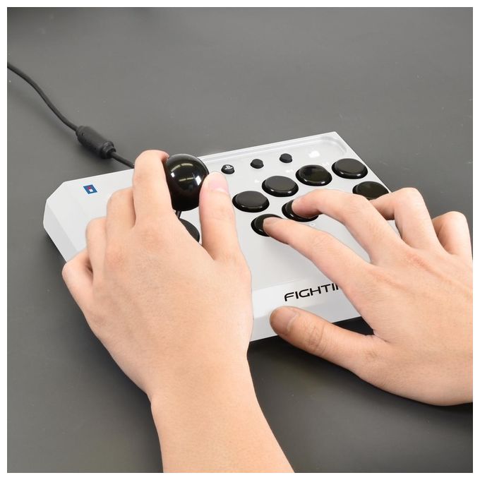 Hori SPF-038U Fighting Stick Mini Arcade Stick PS5 PS4 PC 8 tasti cablato USB colore Bianco