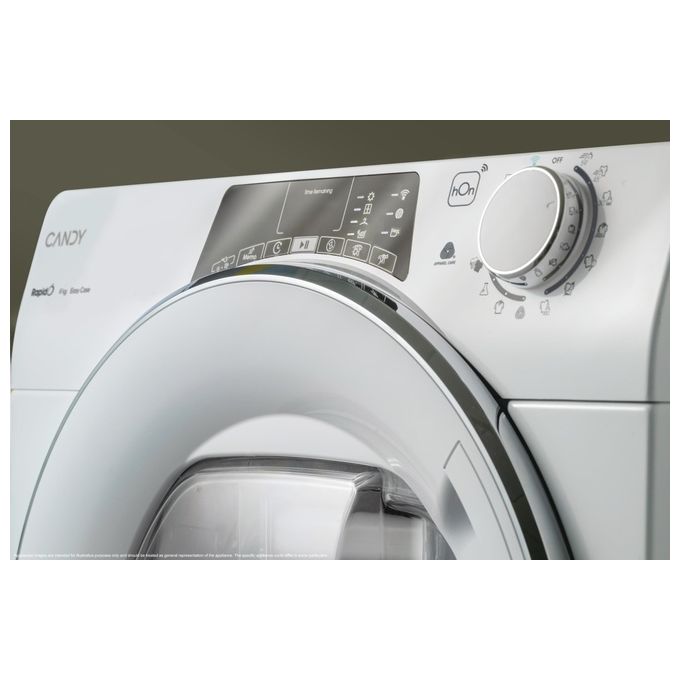 Candy ROE H8A2TCEX-S Rapidó Asciugatrice Pompa di Calore 8 Kg Classe A++ Wi-Fi 7 Cicli Rapidi (85x60x58,5 cm) colore Bianco