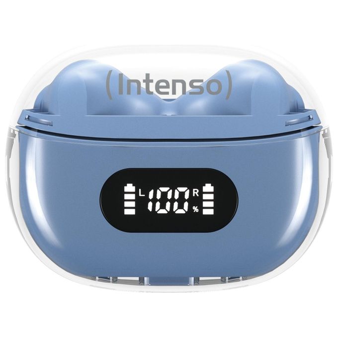 Intenso 3720315 Buds Plus Auricolari TWS True Wireless ANC ENC Bluetooth 5.4 Driver 13mm Autonomia 25h colore Blu