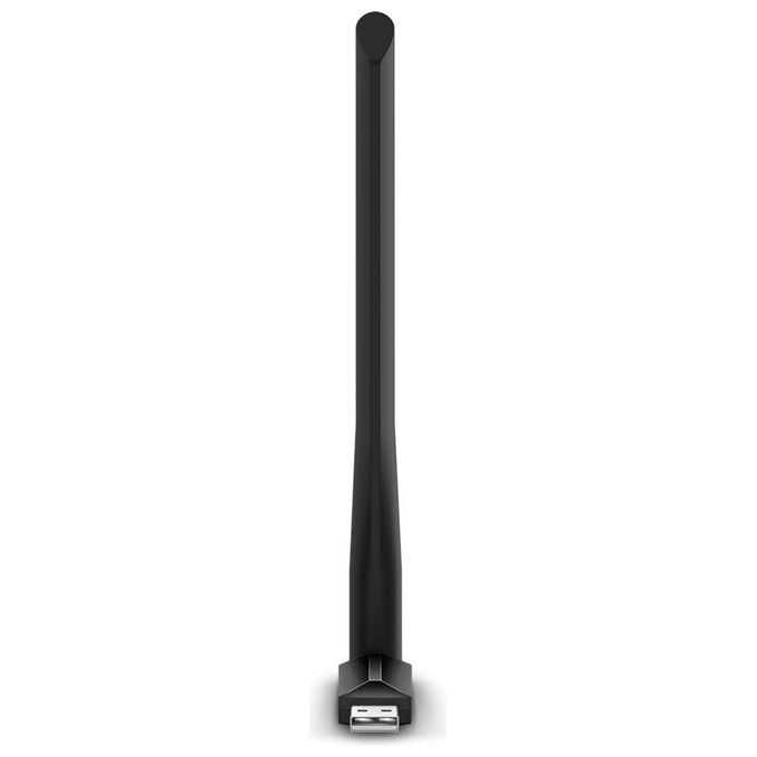 TP-Link ARCHER T600U PLUS Adattatore USB WiFi AC600 Dual Band 2.4 GHz 5 GHz 600 Mbit-s Antenna 5 dBi colore Nero