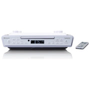 Lenco KCR-150 Radio da Cucina Digitale FM Bluetooth CD con Display LCD Alimentazione CC Telecomando Incluso colore Bianco