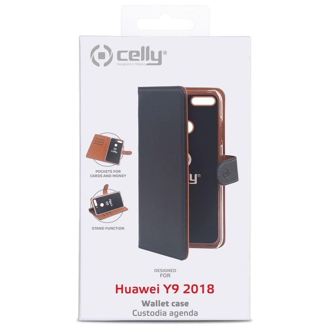 Celly Wally Case per Huawei Y9 2018 Nero