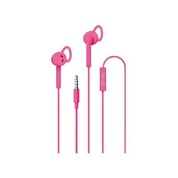 Celly Auricolare Stereo Cablato 3,5mm Active Rosa