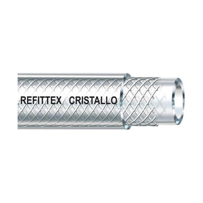 Fitt TXRC08X14-50 Refittex Cristallo Tubo PVC Rinforzato Trasparente diametro 8x14 mm 50 m colore Trasparente