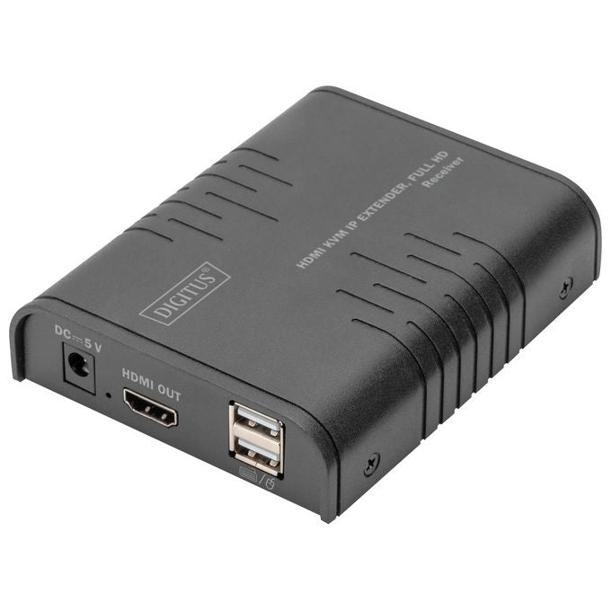 Digitus DS-55530 Ricevitore Extender KVM IP HDMI 1.3 Full HD 1080p 60Hz 120 m CAT5e 2x USB 2.0 colore Nero