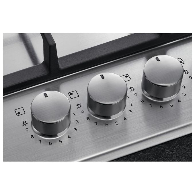 Aeg HGB64400SM Slim Line Piano Cottura a Gas 4 Zone Bruciatori SpeedBurner 60 cm Inox