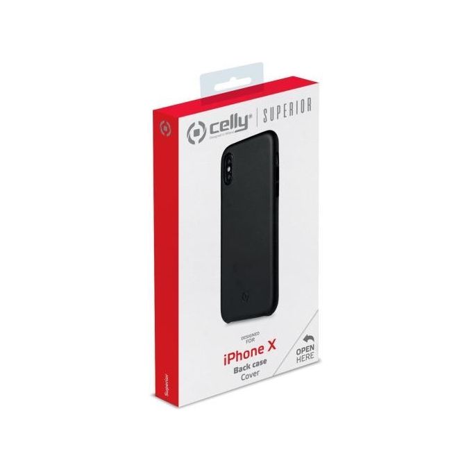 Celly Cover Superior per iPhone X-XS Nero