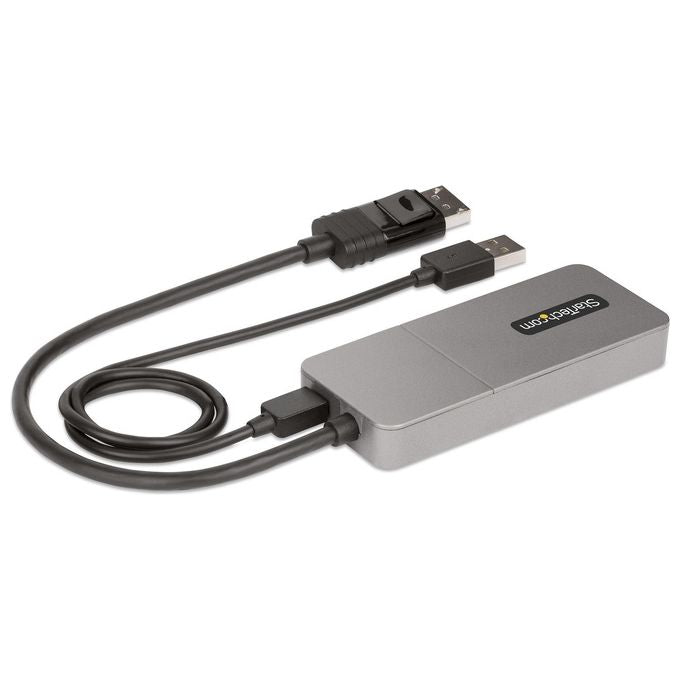 StarTech.com MST14DP123HD Adattatore DP HDMI a 3 Porte Hub MST da DisplayPort a HDMI 4K 60Hz Convertitore DP1.4 a Multi Monitor HDMI per Notebook Splitter HDMI con Cavo Integrato da 30cm Alimentato da USB colore Grigio