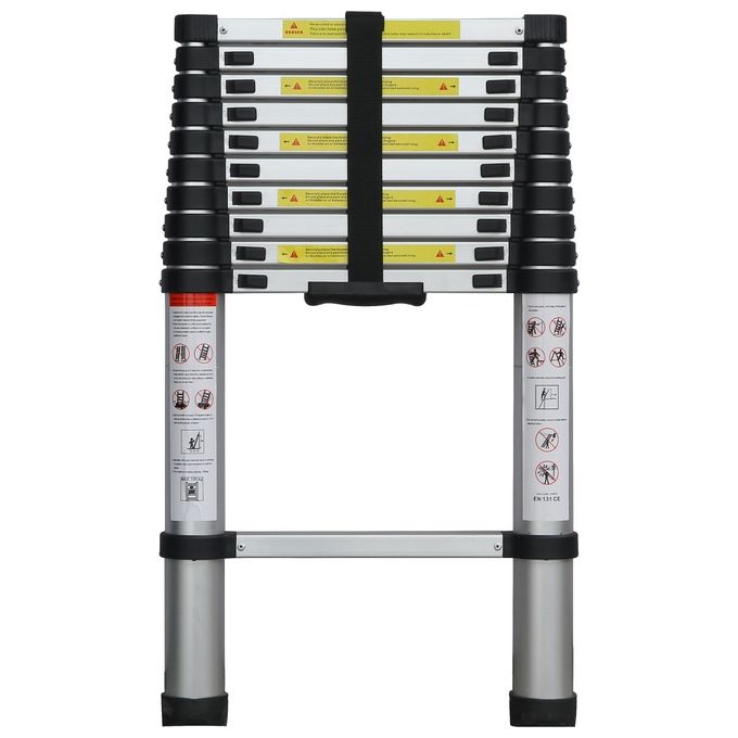 Scala Telescopica 10 Gradini Aperta Altezza Max 3,20 Mt