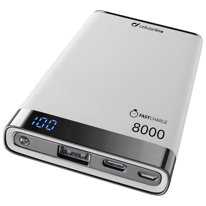 Cellular Line FreePower Manta 8000mAh Powerbank Portatile