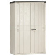 Toomax 091 High Stora Way Casetta da Giardino in Resina 130x75x206 cm con Pavimento colore Grigio Talpa Antracite