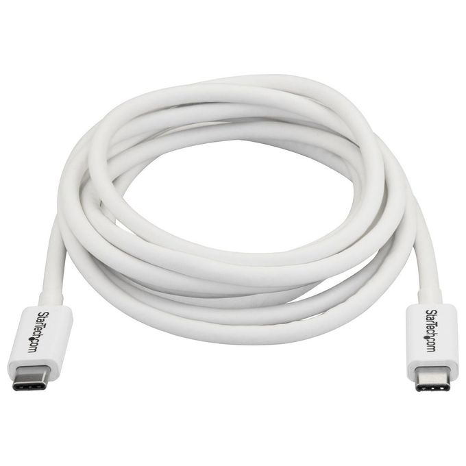 Startech Cavo Thunderbolt 3 Bianco da 2mt Compatibile Displayport