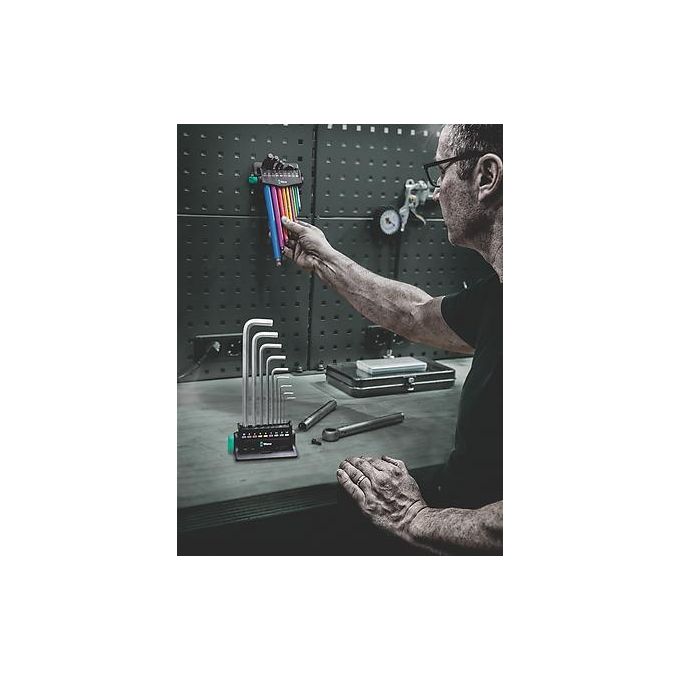 Wera 950-9 Hex-Plus Multicolour Assortimento di 3 Chiavi a L