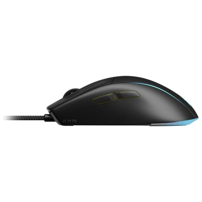 Corsair CH-930D010-EU M75 Lightweight RGB Mouse Gaming Ottico 26000 DPI USB Tipo A Programmabile Memoria Integrata Illuminazione RGB Peso 74 g colore Nero