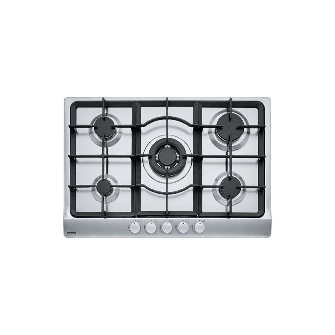 Franke FHSL 755 4 GAV TC XS C Piano cottura Gas 75 cm 5 fuochi Tripla Corona griglie ghisa valvole sicurezza colore Inox