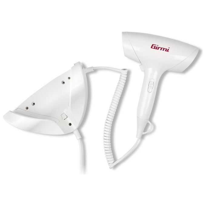 Girmi PH03 Asciugacapelli da parete 1800 W 2 velocita' 2 temperature Getto aria fredda colore Bianco