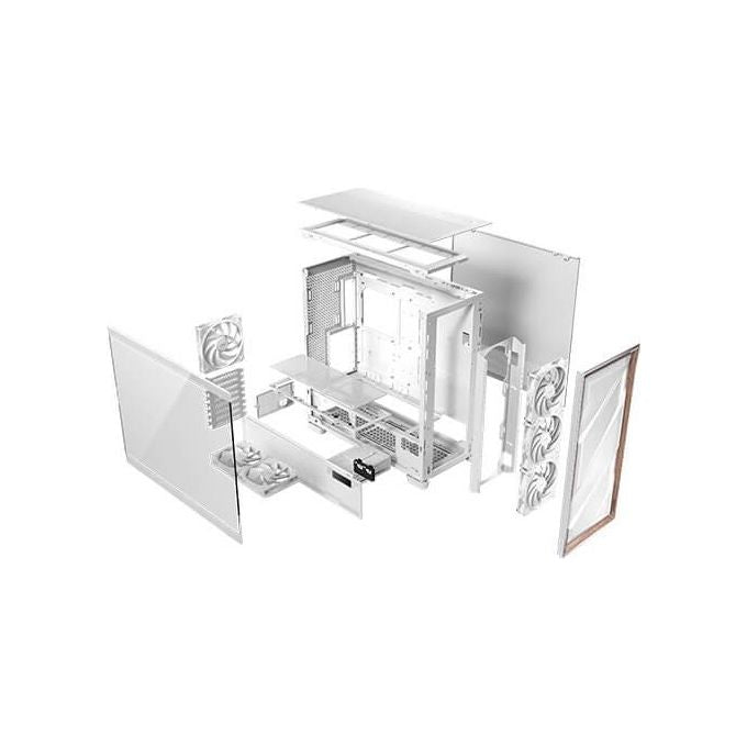Antec FLUX PRO W Geh Antec FLUX PRO White Midi Tower con Design Flusso d'Aria Multidirezionale e Supporto GPU Verticale colore Bianco