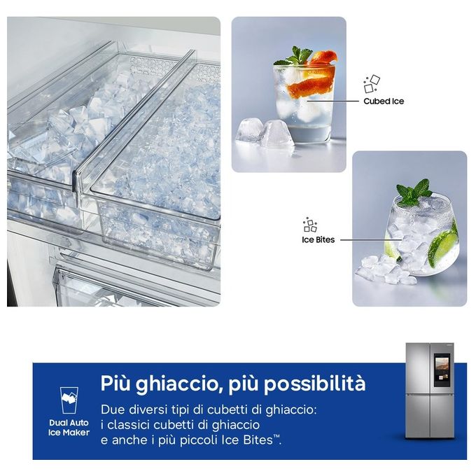 Samsung RF65DG9H0ESREF Family Hub Frigorifero 4 Porte 636 L 183 cm Classe E 37 dB Total No Frost Wi-Fi colore Inox Spazzolato