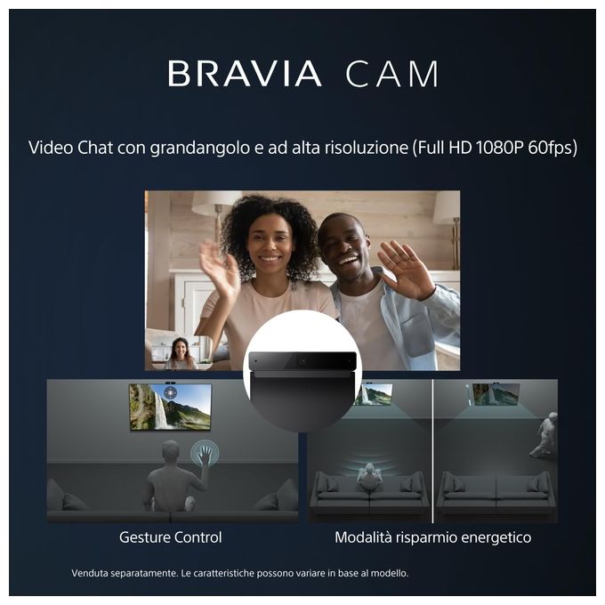 Sony KD55X85LAEP Bravia TV Full Array LED 55'' 4K Ultra HD Google TV HDR Dolby Vision 120 Hz 4 HDMI Wi-Fi colore Nero