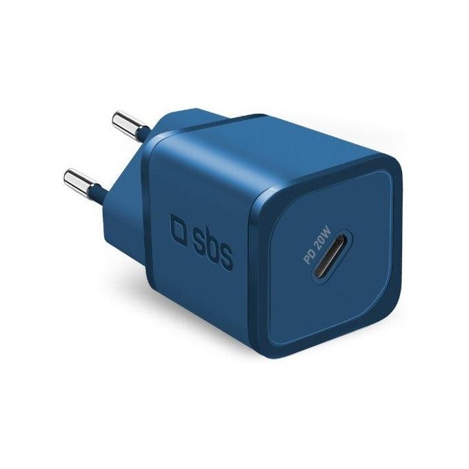 Sbs Caricabatterie Usb Nanotube Charger PD 20W Blu