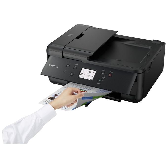Canon PIXMA TR7650 Stampante Multifunzione 4 in 1 Getto d'Inchiostro 5 Cartucce Wi-Fi Stampa Fronte Retro Automatica ADF LCD Touch 4800 x 1200 DPI colore Nero
