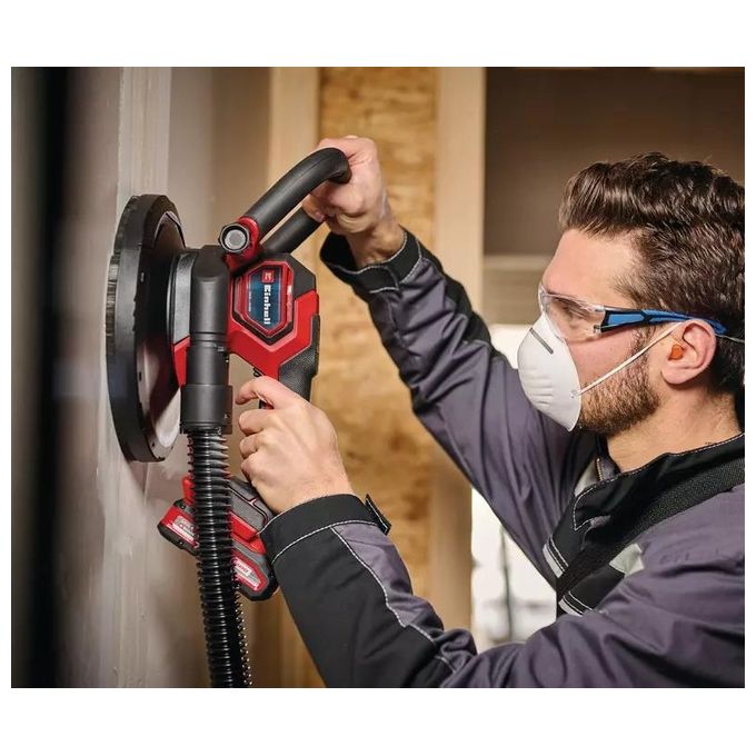 Einhell 4259995 Professional TP-DWS 18-225 Li BL-Solo Levigatrice per cartongesso a batteria 18 V Brushless con aspirazione integrata e 6 carte abrasive colore Nero