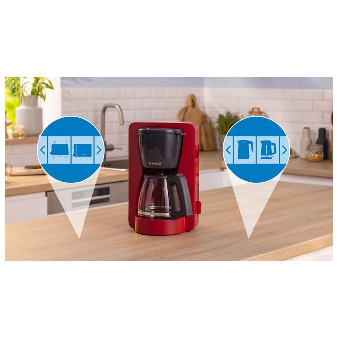 Bosch TKA3M133 MyMoment Macchina da caffe' americana 1,4 L 15 tazze 1200 W Funzione keep warm Serbatoio estraibile Sistema antigoccia colore Nero 1.25 L