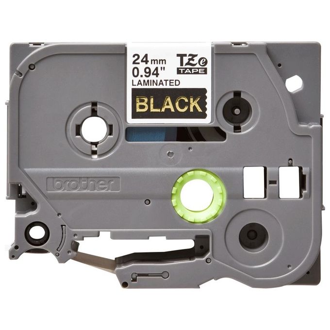 Brother TZE-R354 Nastro per Stampante Oro su Nero 24mm