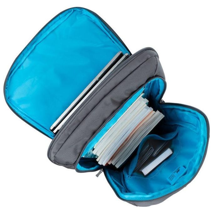 RivaCase 7569 Alpendorf Eco Zaino per Notebook fino a 17.3'' realizzato in Poliestere Riciclato (RPET) resistente all'acqua con scomparto imbottito per laptop e tablet colore Grigio