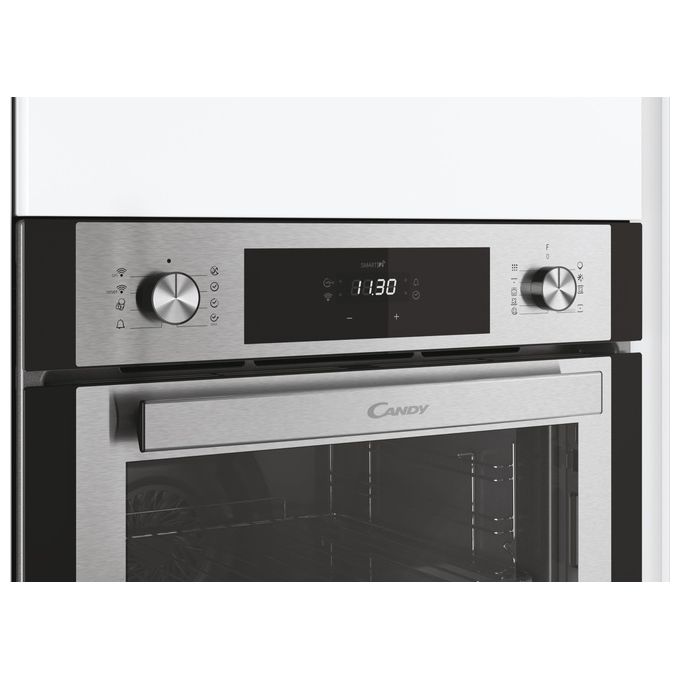 CANDY 33703066 Elite Forno da incasso Elettrico Multifunzione 70 L Classe A Wi-Fi Bluetooth Aquactiva Pirolitica (59.5x59.5x56.8 cm) colore Nero