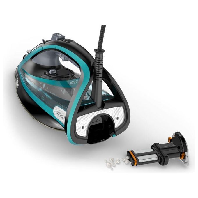Tefal FV9844 Ultimate Pure Ferro da stiro a secco e a vapore 3200 W con piastra Durilium Autoclean e sistema anticalcare automatico colore Nero Blu